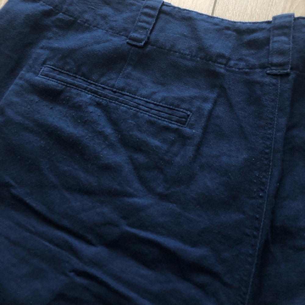 Lauren Ralph Lauren Linen Cotton Blend Shorts in Navy Size 14 - Picture 11 of 11